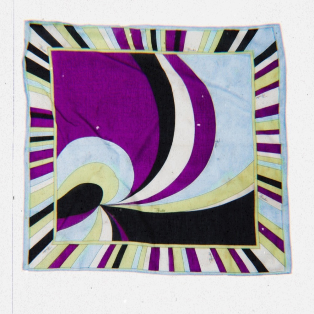 Emilio Pucci Purple and Black Scarf